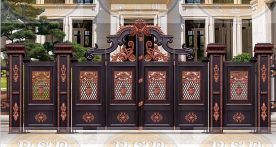 Custom Aluminum Villa Gate Modern Design Galvanized Finish