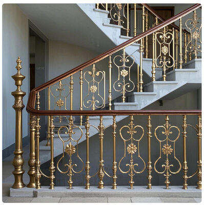 Modern Powder Coated Aluminum Stair Railings Indoor Outdoor