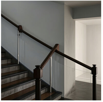 Modern Wall Mounted Stair Railing Galvanized Finish Indoor Outdoor