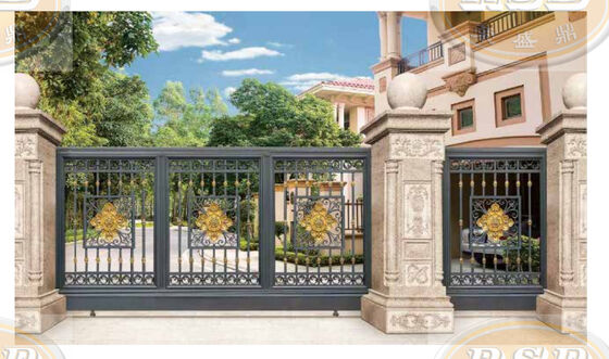 Automated Steel Villa Gates with Smart Home Integration