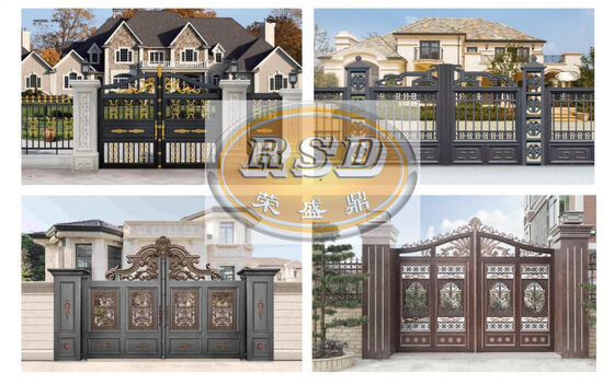 Modern Galvanized Cast Aluminum Villa Gates for Indoor Outdoor Use