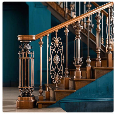 Modern Glass Metal Stair Railing Custom Safety Indoor Outdoor