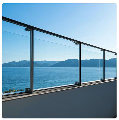 Customizable Tempered Glass Balcony Railing for Indoor Outdoor Use