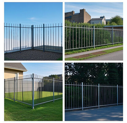 Galvanized Steel Wall Fence Modern Security Railing Indoor Outdoor