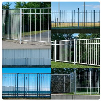 Galvanized Metal Wall Fence Modern Outdoor Security Railing