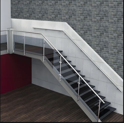Modern Galvanized Steel Wall Mounted Stair Railing Indoor Outdoor
