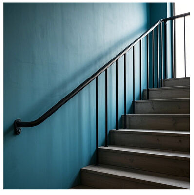 Modern Galvanized Wall Stair Handrail Anti-Slip Fire Resistant