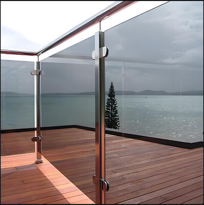 Modern Safety Glass Balcony Railing for Extreme Weather