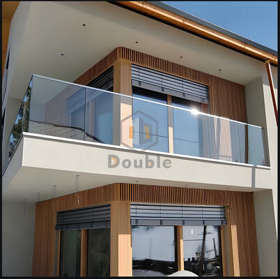 Modern Stainless Steel Glass Balcony Railing UV Resistant