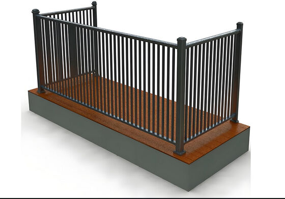 Lightweight Powder Coated Aluminum Safety Railing for Decks Stairs Balconies