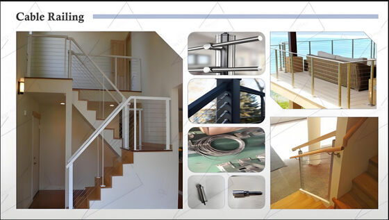 Adjustable Wall Mounted Stair Railing Anti Slip Indoor Outdoor