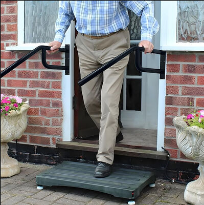 Heavy Duty Steel Wall Mounted Stair Railing Indoor Outdoor Use