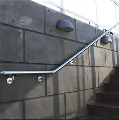 Modern Galvanized Steel Wall Mounted Stair Railing Indoor Outdoor