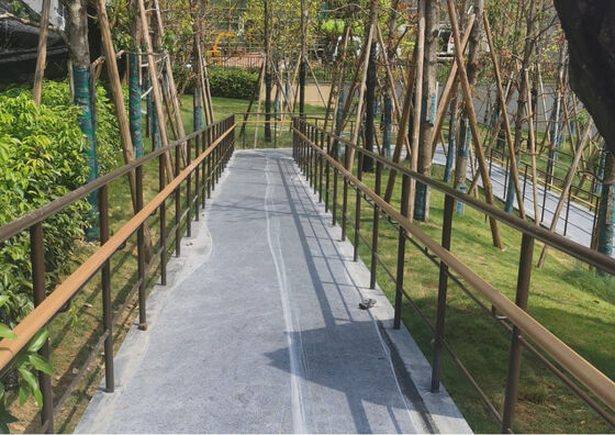 Zinc Steel Wood Grain Railing for Balcony Stair Anti-Corrosion