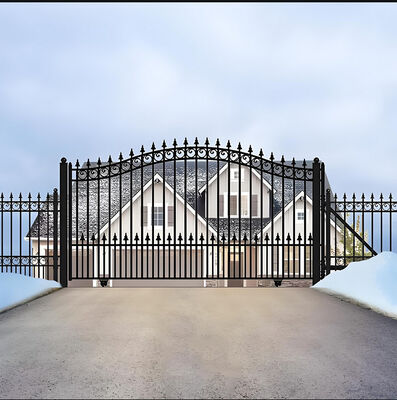 Modern Aluminum Villa Gates Galvanized Finish Indoor Outdoor Use