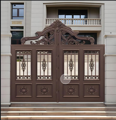Modern Aluminum Villa Gates with Galvanized Finish