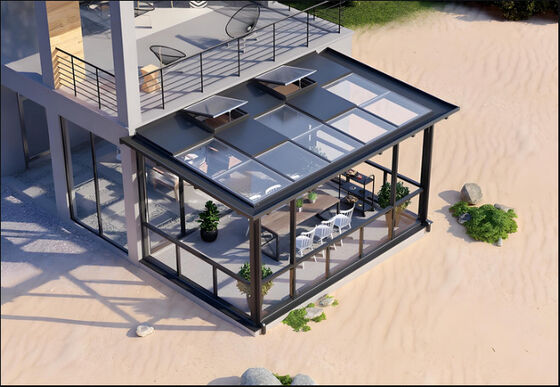 Modern Galvanized Aluminum Sunroom for Indoor Outdoor Use