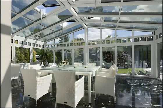 Modern Aluminum Glass Sunroom UV Resistant Indoor Outdoor