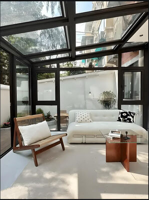 Modern Aluminum Sunroom Galvanized Weather Resistant Patio Enclosure
