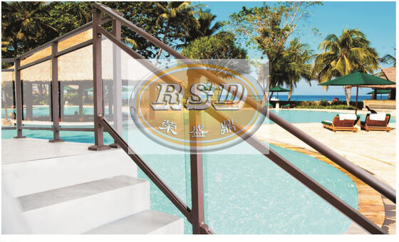 Modern 10-12mm Tempered Glass Balcony Railing for Outdoor Decks