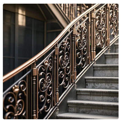 Modern Stair Railing with Galvanized Finish for Indoor/Outdoor Use